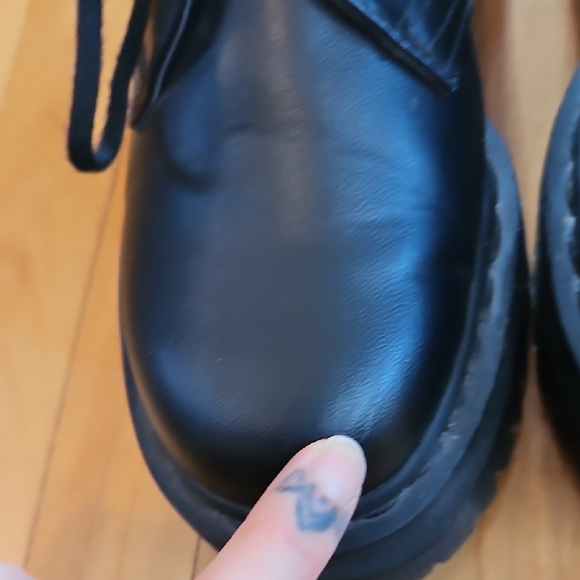 Dr. Martens Mono Felix Platforme Black Vegan Leather Shoes - Picture 3 of 8